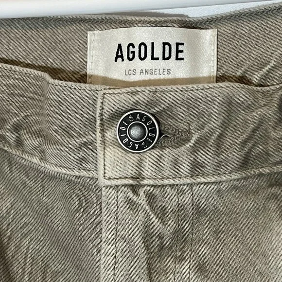 AGOLDE Anthropologie 31/12 Cooper Cargo Jeans high rise straight organic cotton - Picture 5 of 15